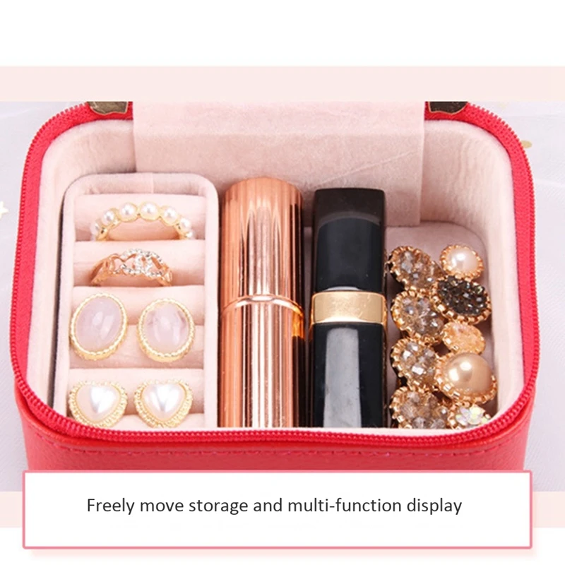 

Jewelry Box Display Rack Storage Box Necklace PU Storage Box Travel Portable Storage Box