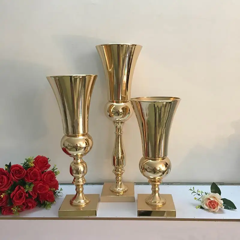 Золотые вазы с арахисовым покрытием вечерние свадебные для украшения дома 10