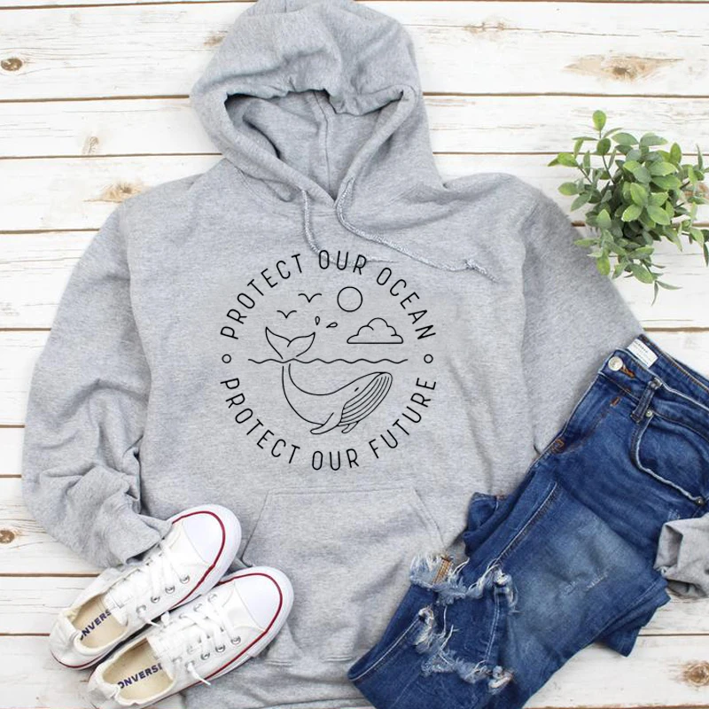 

Keep Beach Cleanup Shirts Protect Our Ocean Protect Our Future Hoodies Women Skip Straw Save Turtle Drop Ship Sweatshirt