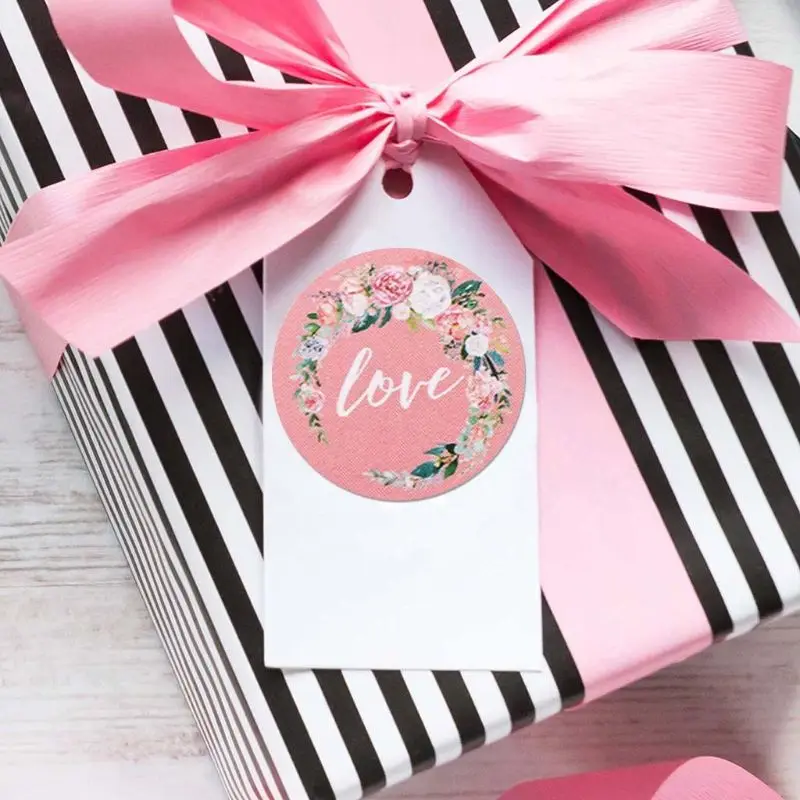 

Floral Love Thank You Stickers Wedding Party Scrapbooking Pack Seal Label