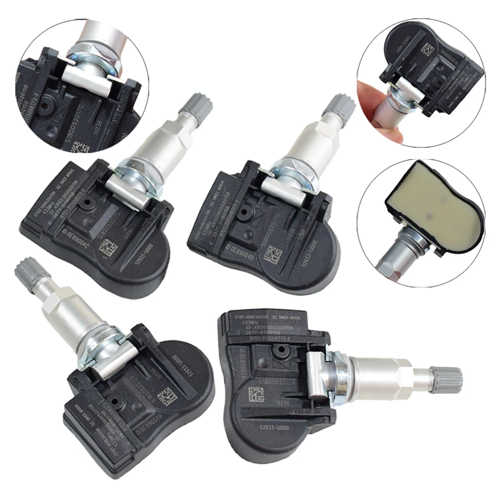 4 шт. TPMS монитор давления в шинах Предупреждение для hyundai I20 IX20 Kia Optima Sorento Soul Venga 52933-1J000 529331J000