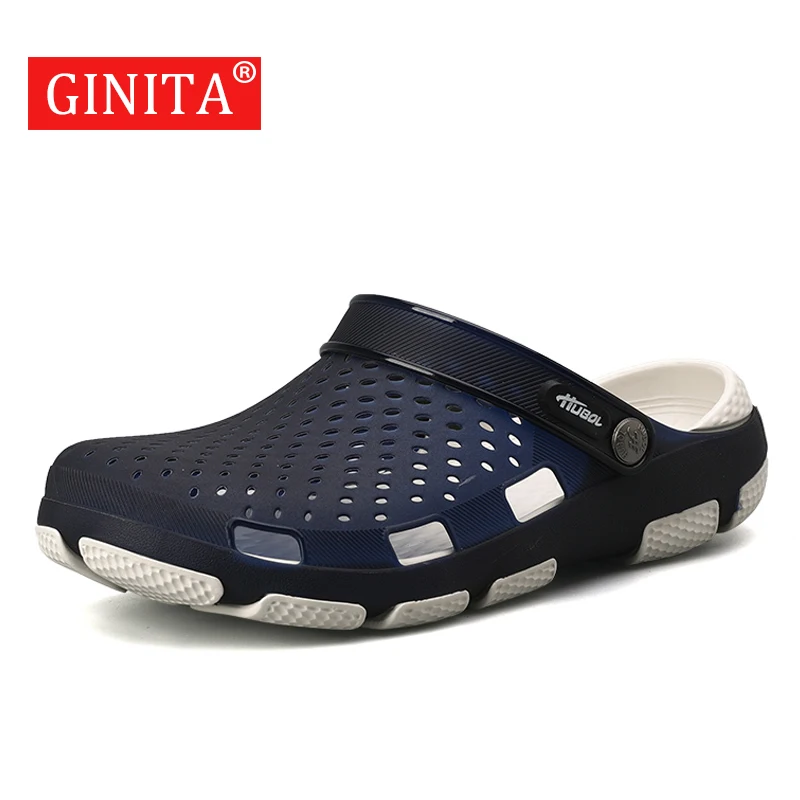 GINITA 2019 новые мужские туфли сабо сандалии уличные садовые шлепанцы пляжные сланцы