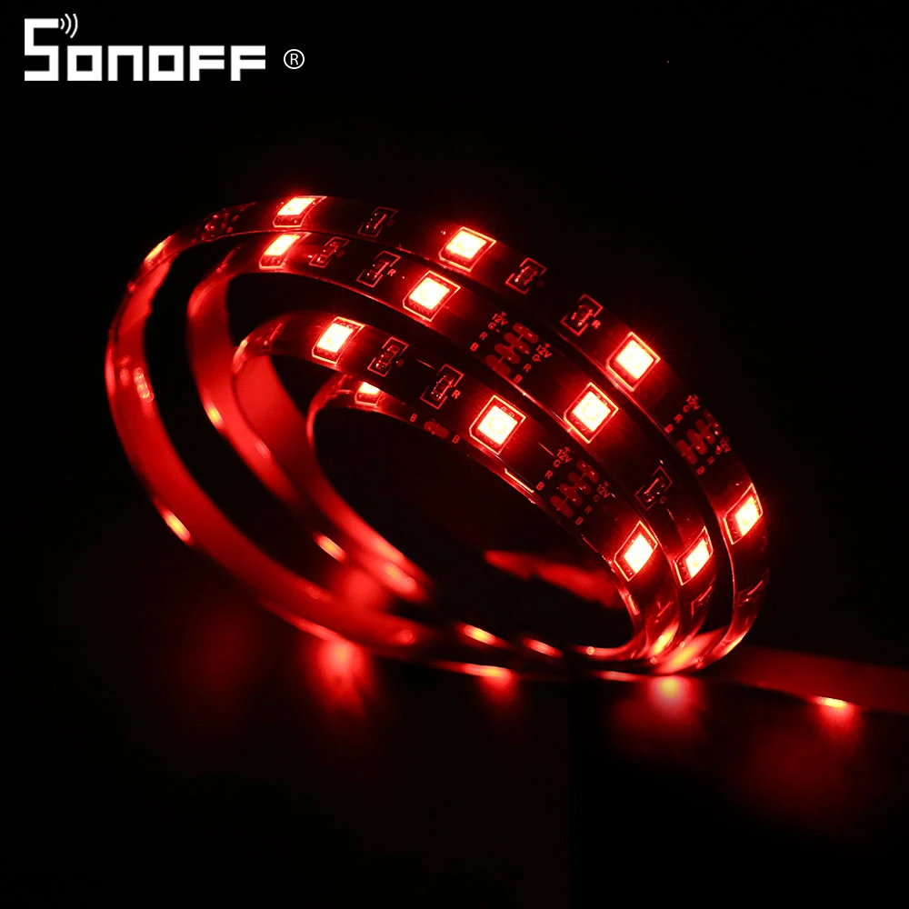 Интеллектуальный выключатель света SONOFF L1 умный светодиодный светильник 2/5M Водонепроницаемый затемнения голос Управление высокое Felxibility RGB полосы светильник s работать с Alexa Google Home