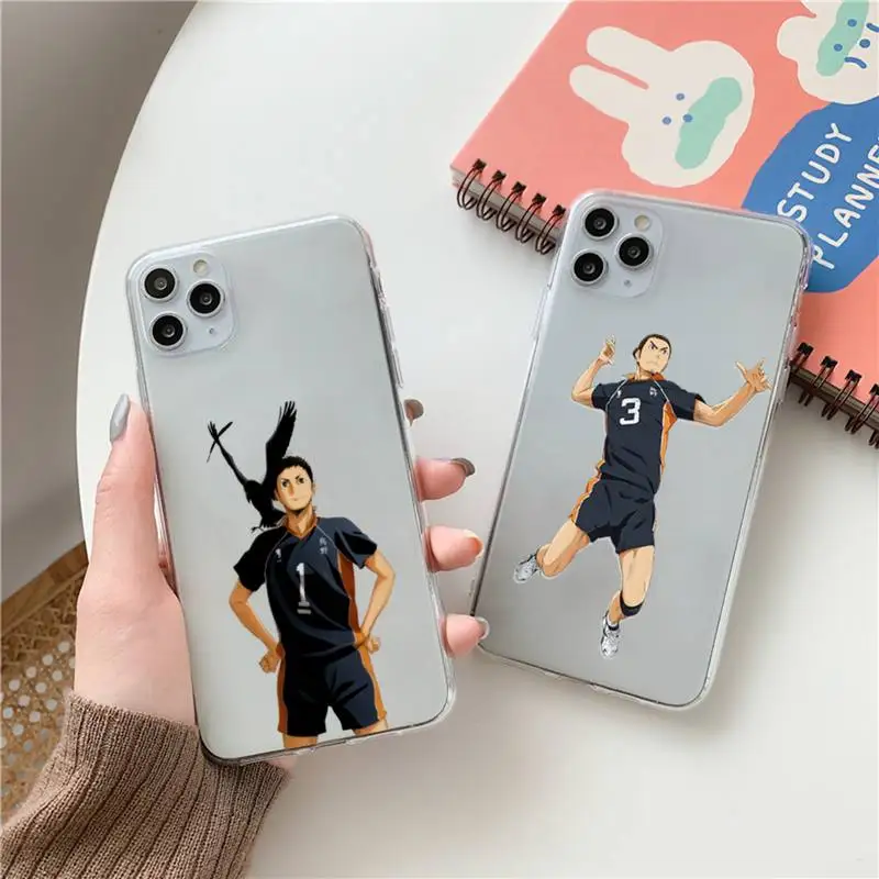 

Anime volleyball boy cut Phone Case Clear Transparent for iPhone 11 12 13 mini pro XS MAX 8 7 6 6S Plus X 5S SE XR 2020