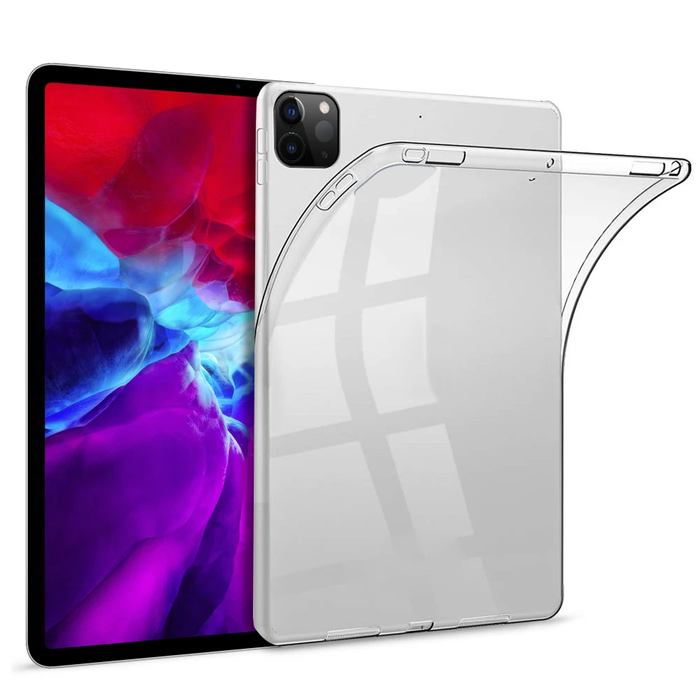 Для iPad Pro 12 9 дюйма 2020 чехол прозрачный мягкий ТПУ против царапин защитный для