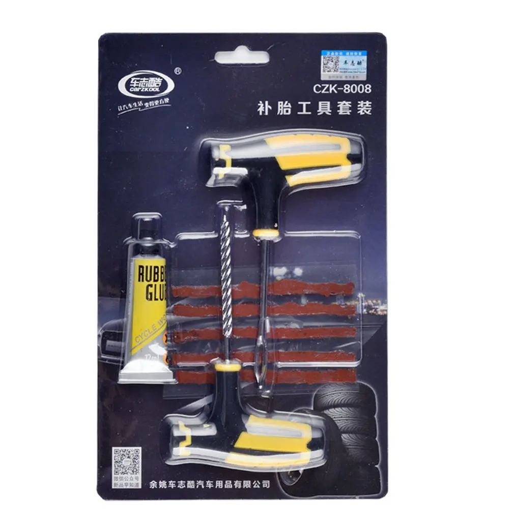 

Car Vacuum Tire Repair Tools Car Tire Repair Kits Strip Fast Glue Liquid Professional Portable Compact