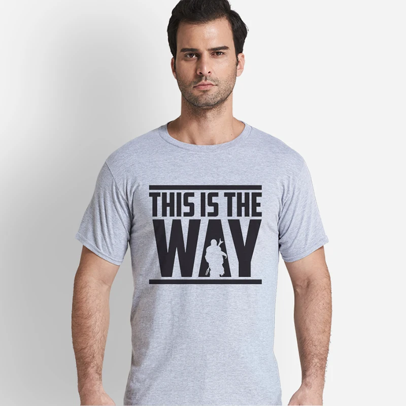 

Fashion This Is The Way Letter Printed T-shirt Men's Casual O-Neck Short Sleeve Streetwear Tshirt Cotton Trendy Hip Hop Teeshirt