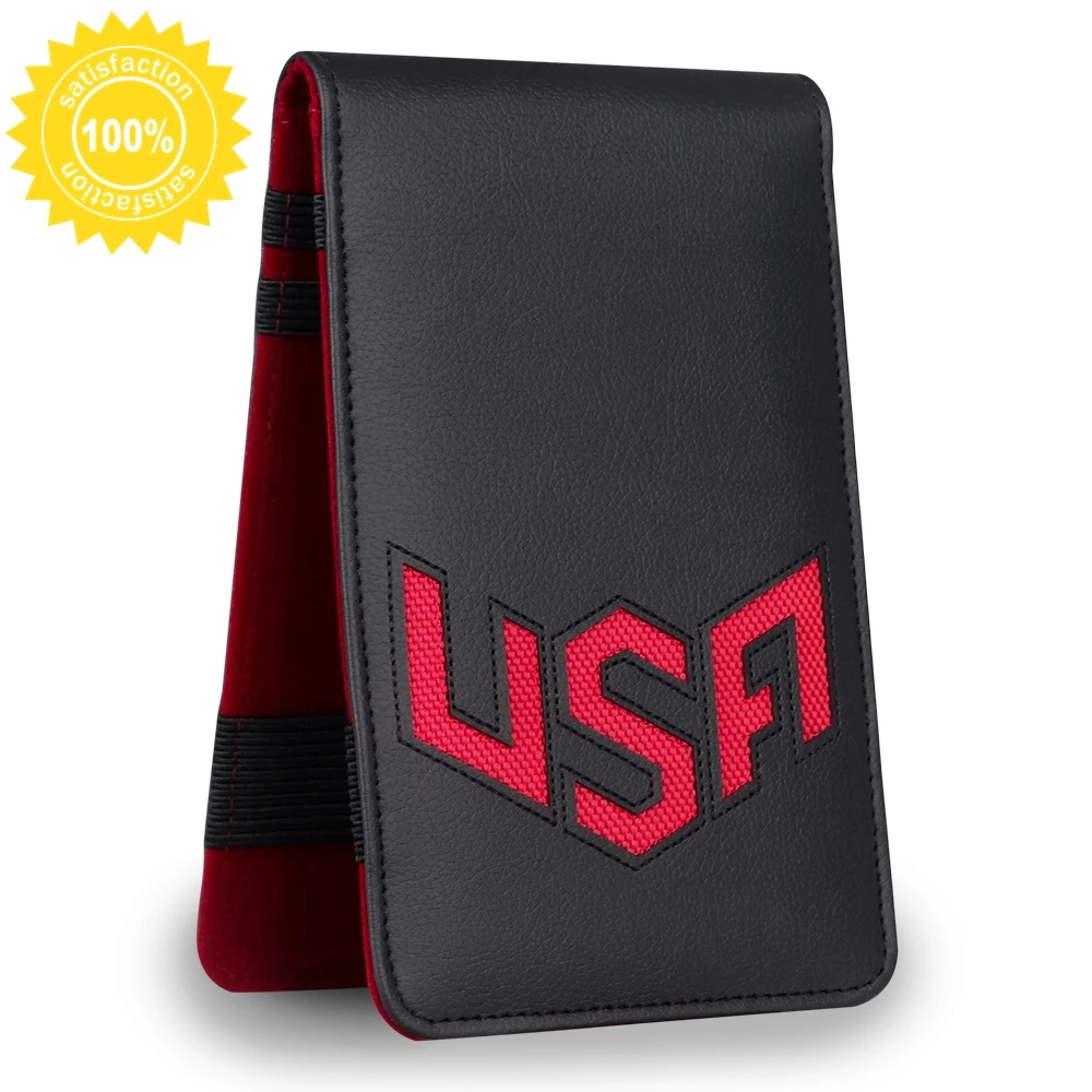 Чехол-держатель для карт гольфа с рисунком США из высококачественной кожи