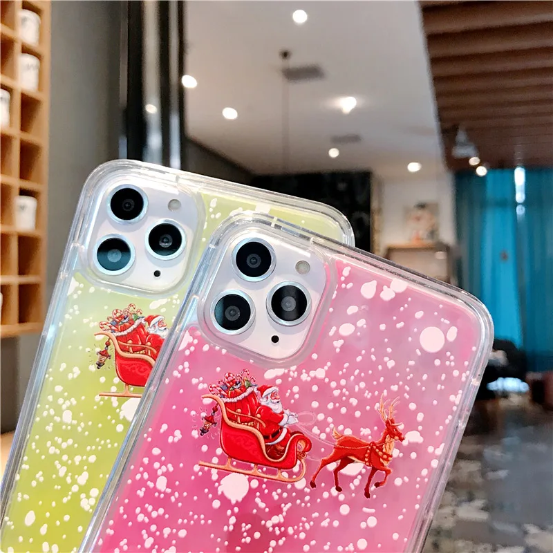 Светящиеся Рождественская елка чехол с принтом &quotСанта Клаус&quot для iphone 11 pro max x xr