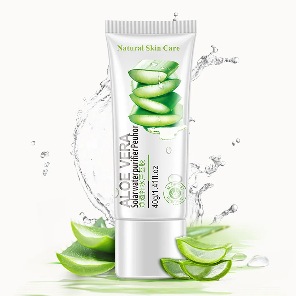 Алое гель увлажняющий лосьон для лица крем DIY Ручная стирка алоэ вера 40g 2 шт.