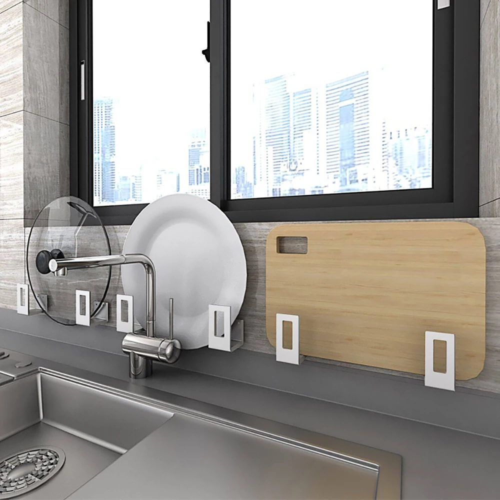 Кухонные настенные крючки для подвешивания крышек сковородок подвесная стойка