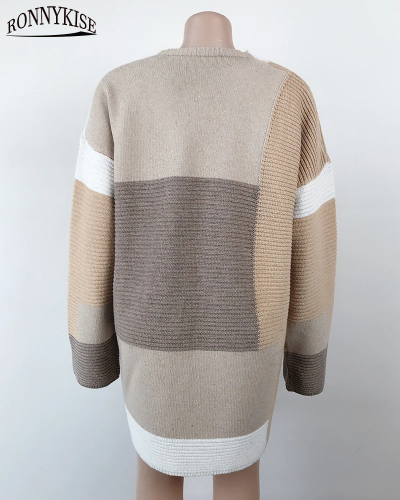 RONNYKISE/осенне-зимние теплые свитера женские модные повседневные цветные