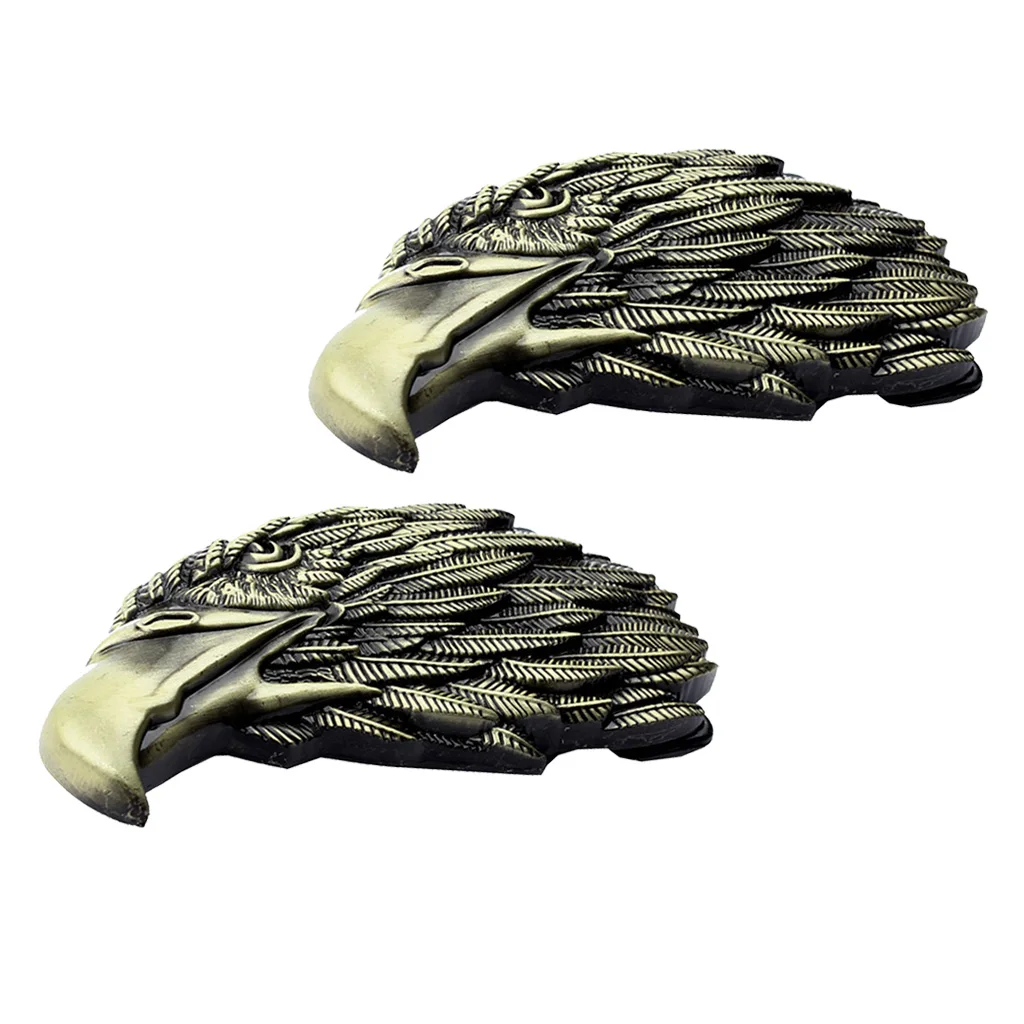 

2x Classic Vintage Handsome Fierce Eagle Head Shaped Belt Buckle Ornament