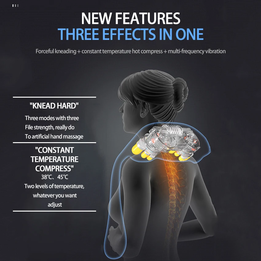 (С коробкой) электрическая массажная шаль U образной формы Массажер шиацу для