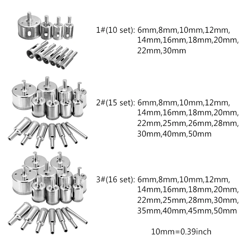 Алмазные сверла 11XC набор сверлильных инструментов с полым сердечником