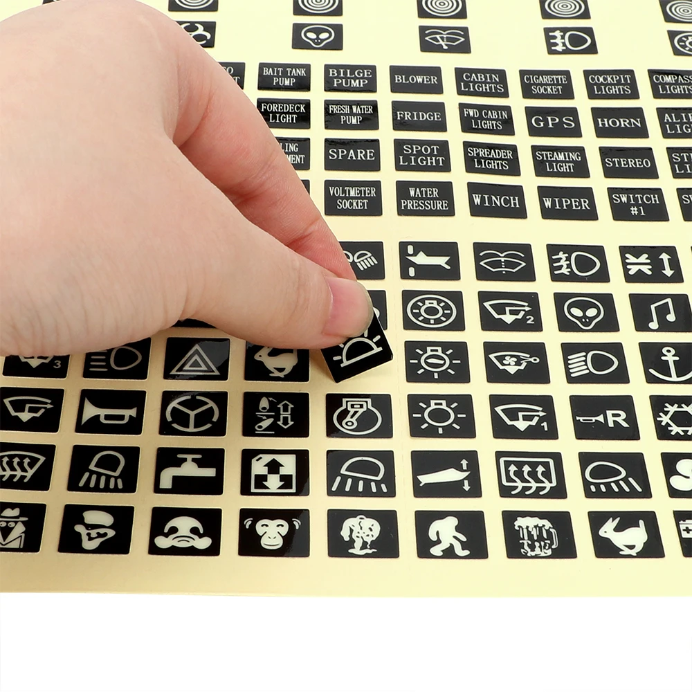 Автомобильная наклейка из ПВХ светящийся рокер метка переключателя для VW Tiguan Passat