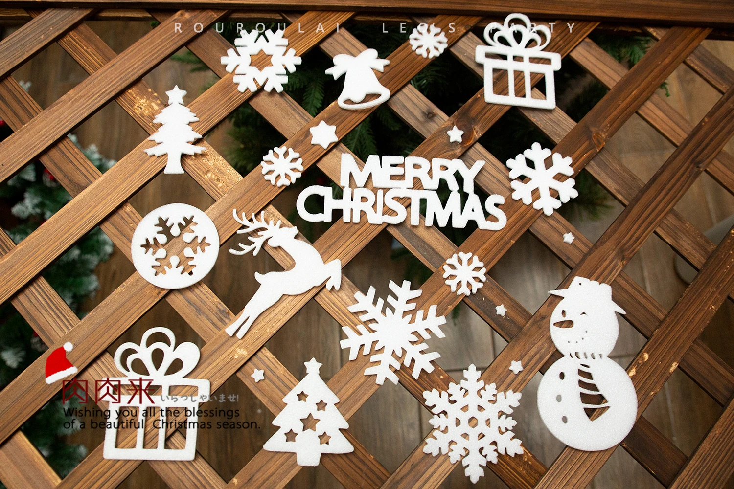 Снежинка Рождественская пена хлопковая стеклянная тарелка украшение для стекла