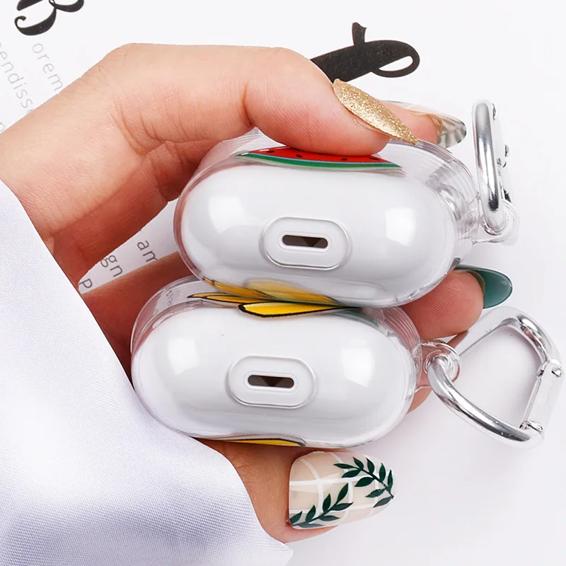 Новый мультяшный ящик для хранения фруктов Apple 1 2 Чехол беспроводных наушников го