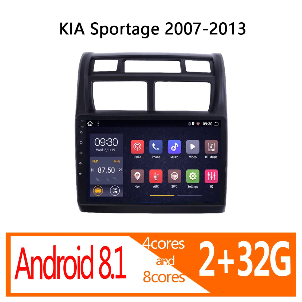 Автомобильное радио для KIA Sportage android 2G RAM 32G ROM 2007 2008 2009 2010 2011 2012 2013 Авторадио coche
