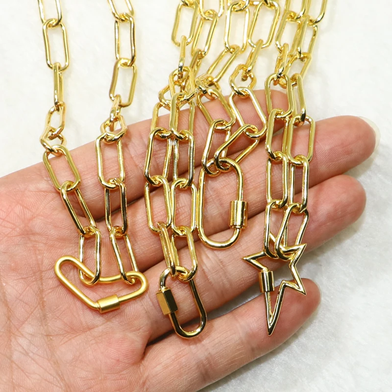 Ожерелье-цепочка женское с большими звеньями 5 шт. 50647 | Украшения и аксессуары