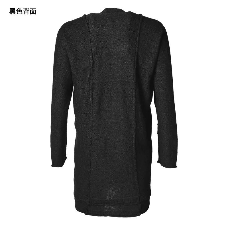 

New Autumn Men's British Dark Long Sweater Men's Long Cardigan J811