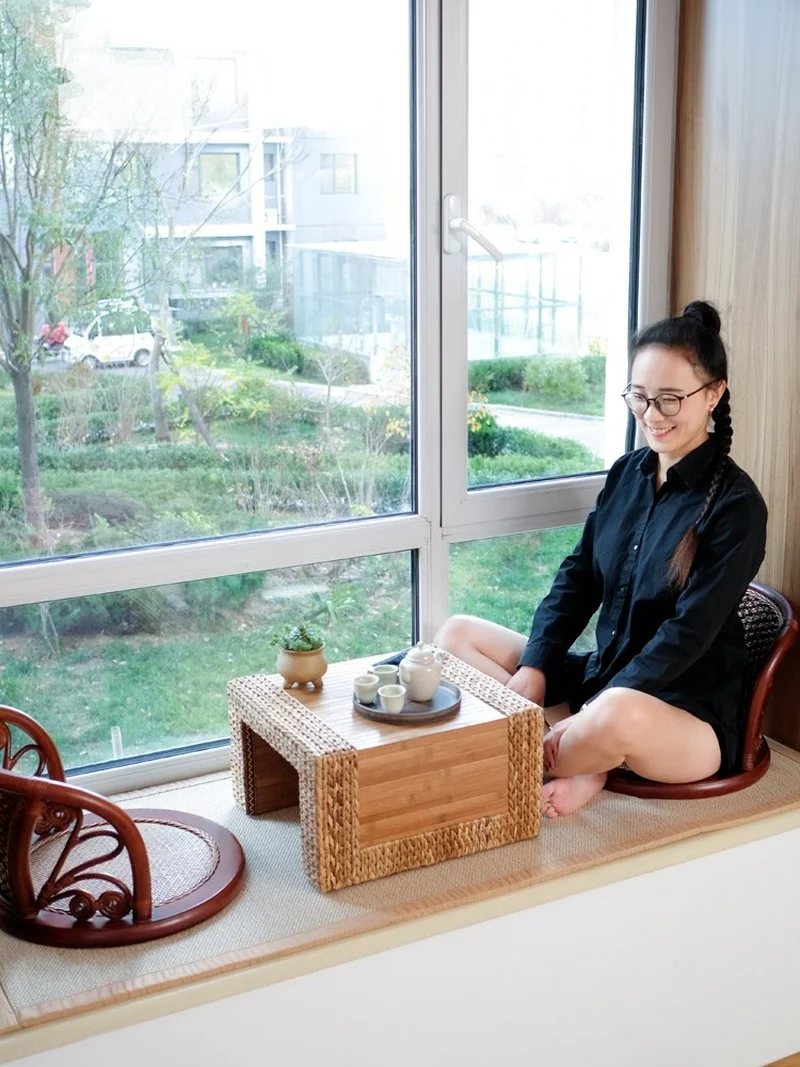 Кровать для волос на диване с татами рисовое кресло из ротанга делает дневной Тип