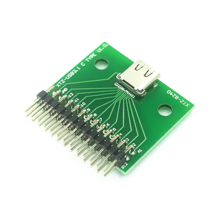 TYPE-C тестовая плата с разъемом USB 3 1 Адаптерная печатной платой 24P для измерения