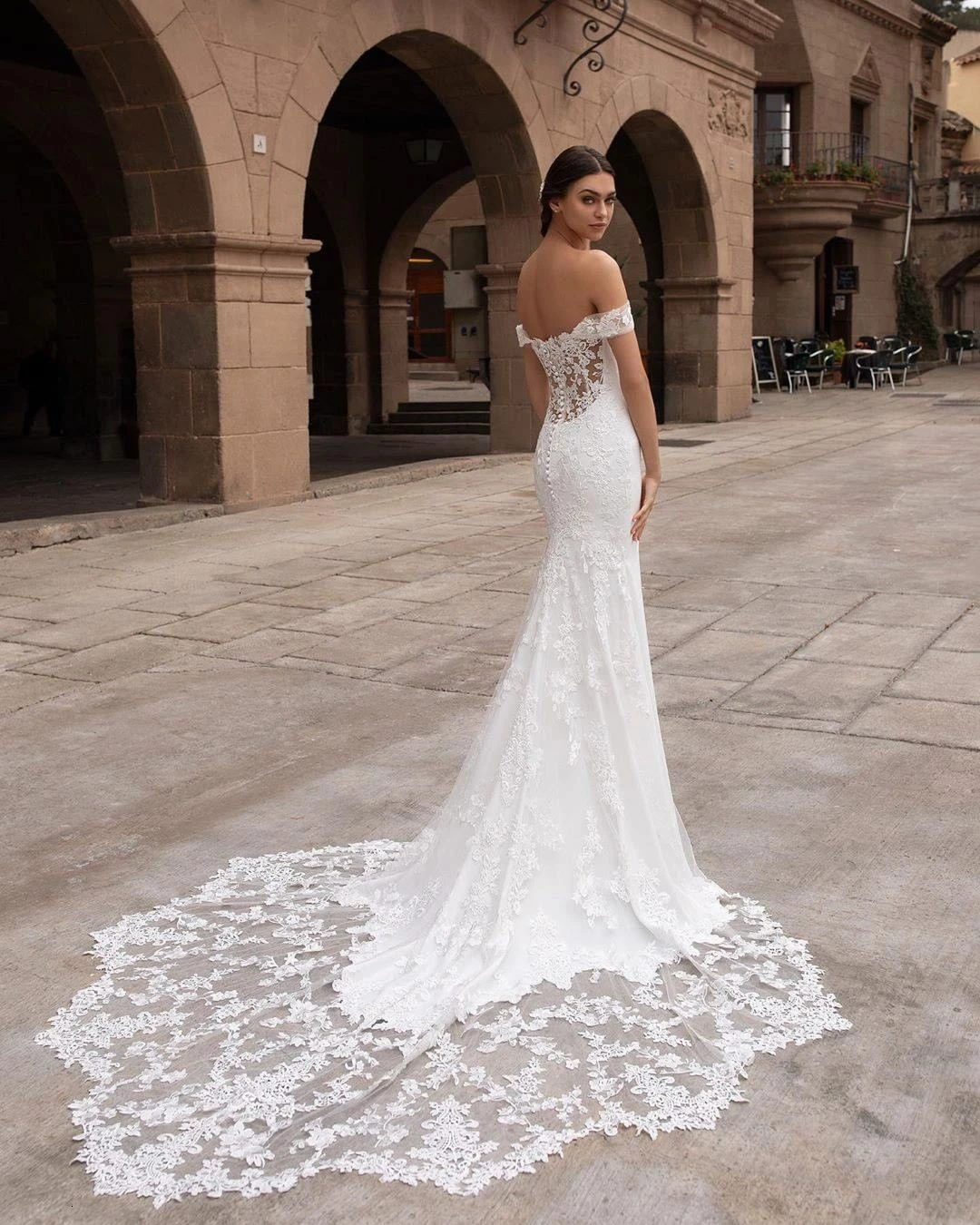 Vivian's Bridal винтажное кружевное свадебное платье с аппликацией в виде листьев