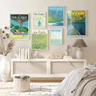 Постер журнала New Yorker, городской пейзаж, холст, живопись, винтажные антикварные настенные картины для гостиной, украшение для дома