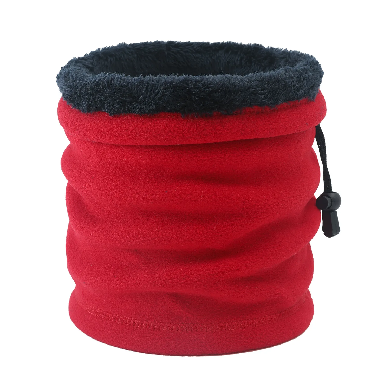 

Winter Unisex Warm Knitted Ring Scarf Fleece Inside Elastic Knit Plush Scarves Men Women Thick Warmers Cotton Snood Neck Ring