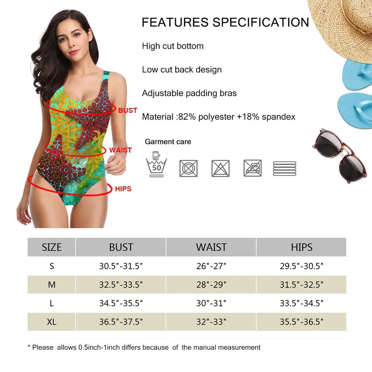 

Women one piece Swimsuit Marine Plants Beachwear Swimwear Monokini Bathing Suit Bikini Monokini
