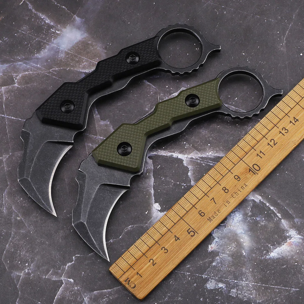 

G10 Handle+ 8Cr13mov Steel Fixed One Camping Hunting Outdoor Climbing Fishing Pocket Fruit Portable Multi-tool Knife