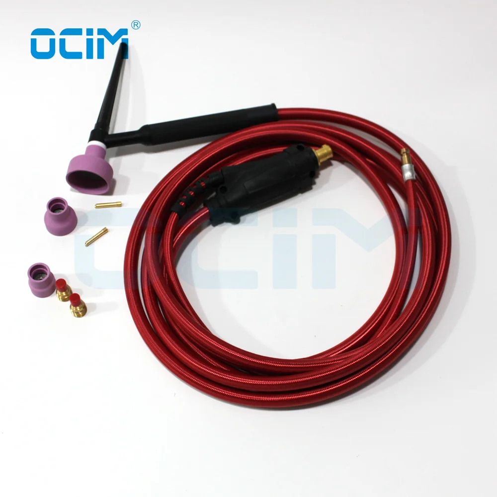 WP-9F WP-9 WP-9V WP-9FV и формирующая листы для кровли 4 м красный супер мягкие шланг плетеный четырехтактный двигатель с воздушные охлаждением выполните TIG фонарь 35-70 разъем