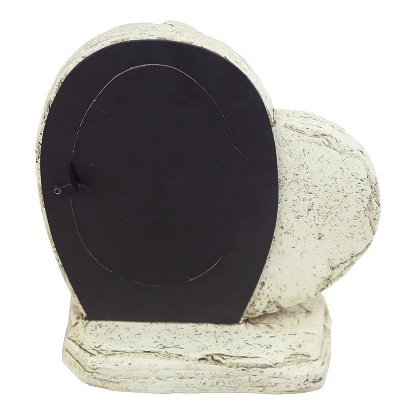 Памятный камень в форме сердца с фоторамкой печатная лапа для домашних животных