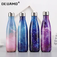 water bottle stainless steel vacuum insulated bottle thermal sport cold hot cup creative mug starry sky cup 500ml logo custom