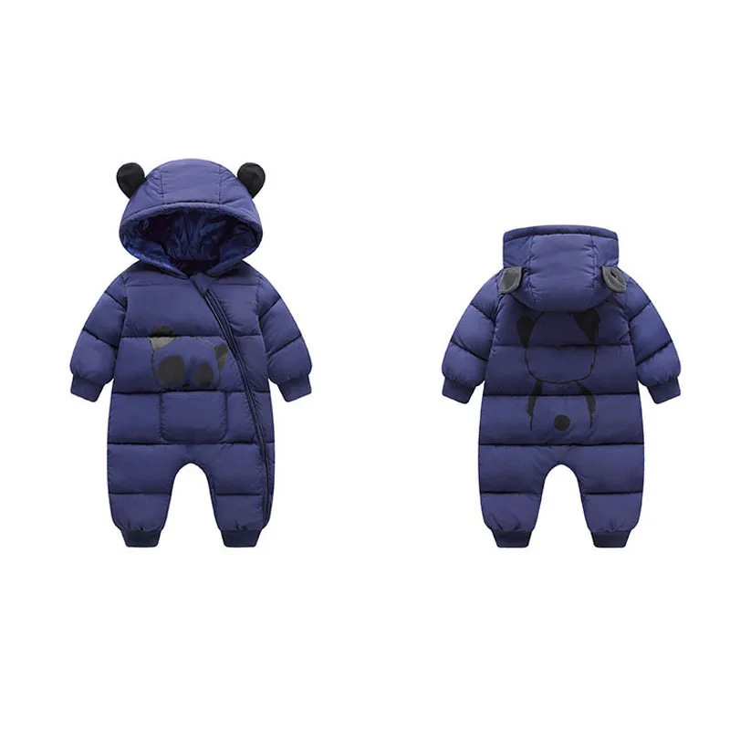 2019 Snowsuit Baby clothes Snow wear Cotton Padded One Piece Warm Outerwear Overalls Romper Kids Winter Jumpsuit Newborn Parkas | Детская