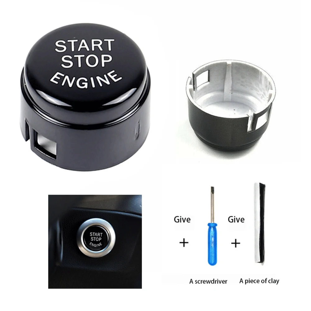 

On-off Engine Button Switch Cover For Bmw 5 6 7 F01 F02 F10 F11 F12 2009-13 Car Switches Button Cover With Installation Tool