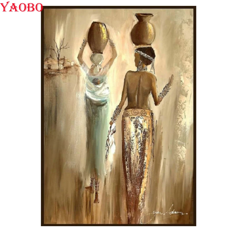 

Diamond Painting African Woman 5D Diy Cross Stitch Rhinestone Pictures Mosaic Embroidery Hobbies And Crafts Gift Decor