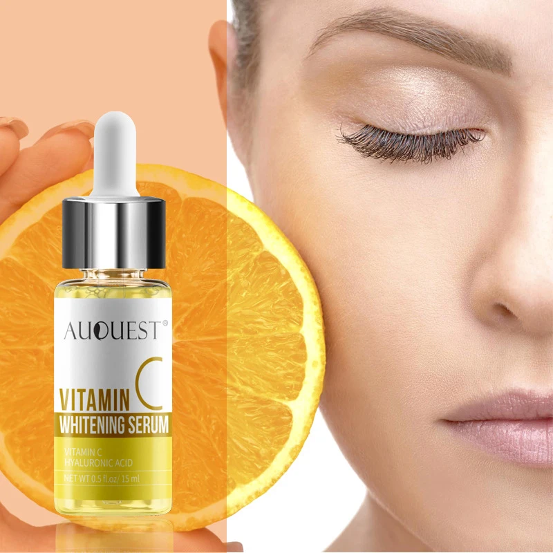 

AuQuest Vitamin C Serum Anti-Aging Anti-wrinkle Whitening Moisturizing VC Face Serum 15ml Fade Dark Spot Essence Skin Face Care