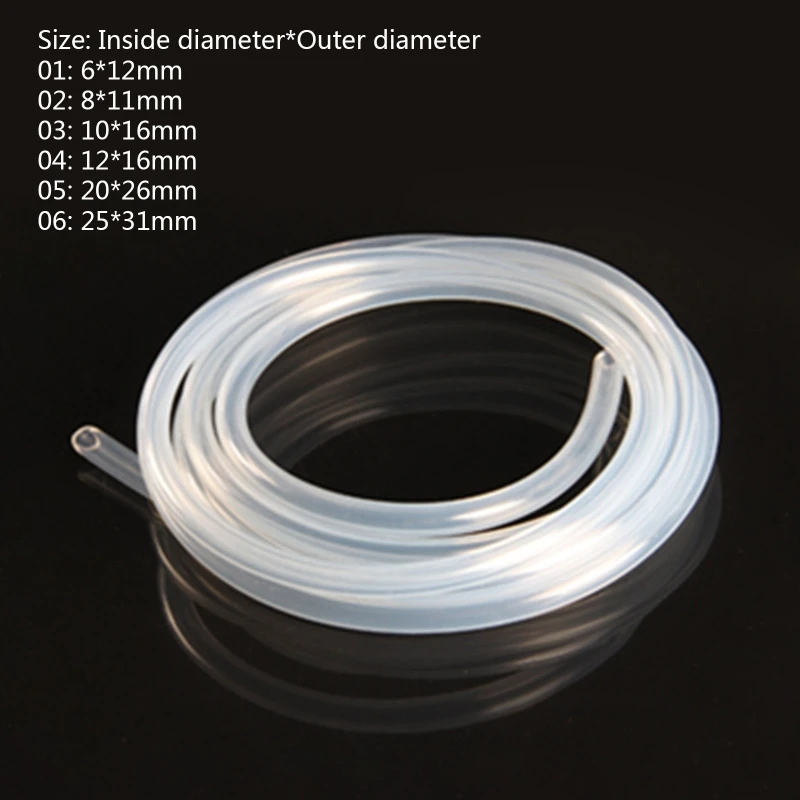 

6/8/10/12/20/25mm Transparent Silicone Rubber Hose High Temperature Resistance Flexible Silicone Tube