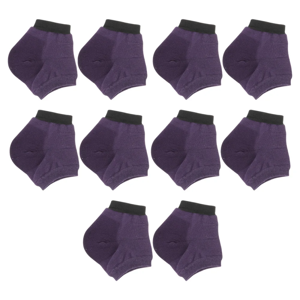 

5 Pairs of Moisturizing Socks Anti-dryness Heel Moisturizing Socks(Purple)