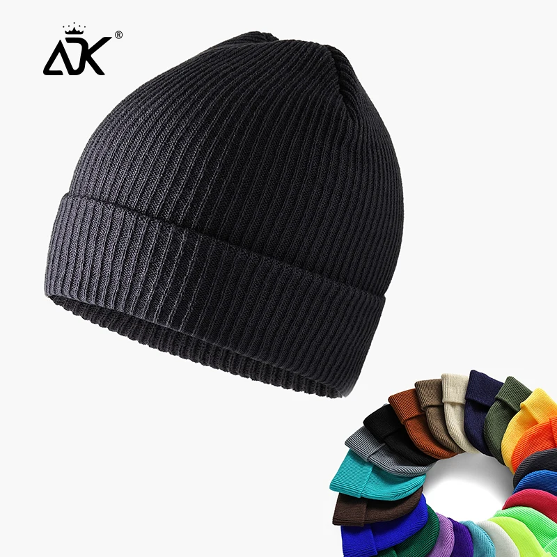 Унисекс шапки для зимы акриловая вязаная шапка с манжетами хип хоп Матросская