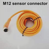 sensor connector oranger plug 4pin 2m female bended type used for proximity sensor m12 npn pnp