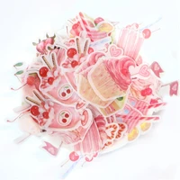 6 style choose 45 pcs pack pink princess style cherry cakes girls stickers diy decorative sealing paste stick label