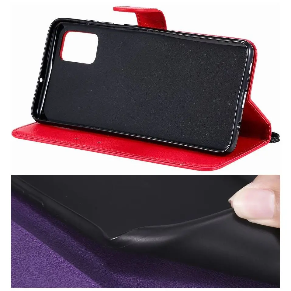 Деловой чехол подставка для телефона Samsung Galaxy Note 10 Pro Plus Lite 9 S20 Ultra однотонный с