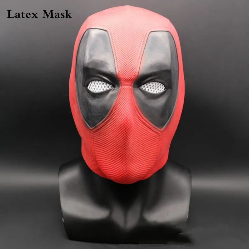 Новый бассейн Дэдпул латексная маска держать над головой красные маски Косплей
