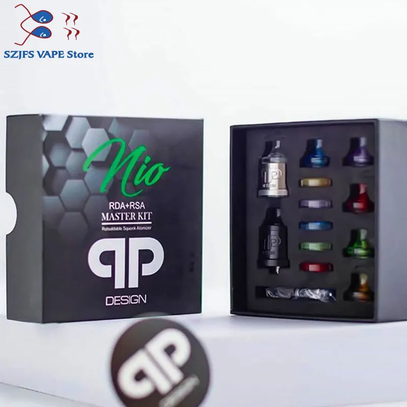 QP дизайн Nio RDA верхний впускной воздушный поток Регулируемая Одиночная катушка 22