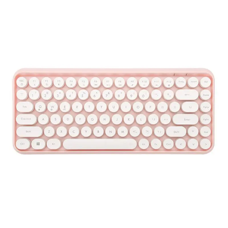 

2021 New 308i Wireless Bluetooth Keyboard Round Key Cap Gaming Keypad with 84 Keys for PC