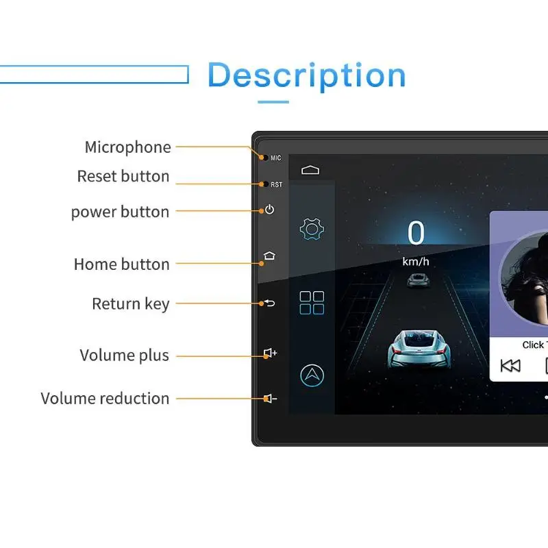 USB с широким диапазоном цифровой приемник 7 дюймов Автомобильный радиоприемник