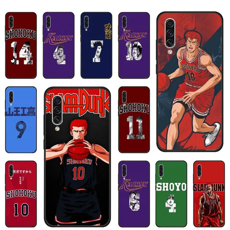 

SLAM DUNK Amine Phone Case For Samsung galaxy S note 7 8 9 10 20 fe edge A 6 10 20 30 50 51 70 lite plus Soft Silicone Funda